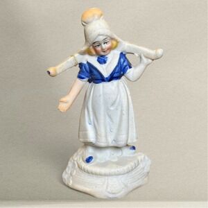 Vintage 1940s Made in Japan Bisque Figurine – Dutch Girl with Yoke READ